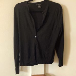 August Silk Classic Black Cardigan, large